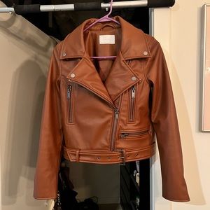 Oak + fort faux-leather jacket
